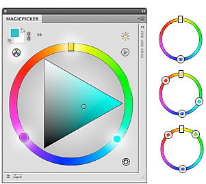 MagicPicker panel Illustrator & Photoshop Color Wheel with Color Schemes MagicPicker panel Illustrator & Photoshop Color Wheel with Color Schemes