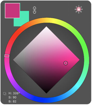 MagicPicker color wheel in HUD mode / Adobe Photoshop MagicPicker color wheel in HUD mode / Adobe Photoshop