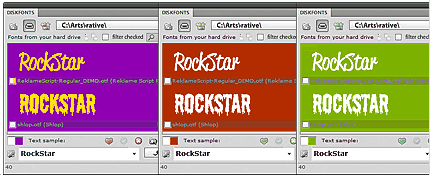 DiskFonts - change text colors